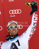 Third placed Philipp Schoerghofer of Austria celebrates his medal won in men giant slalom race of Audi FIS Alpine skiing World cup in Soelden, Austria. First race of men season 2011-2012 was held on Rettenbach glacier above Soelden, Austria, on Sunday, 23rd of October 2011.
