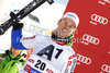 Second placed Alexis Pinturault of France celebrates his medal won in men giant slalom race of Audi FIS Alpine skiing World cup in Soelden, Austria. First race of men season 2011-2012 was held on Rettenbach glacier above Soelden, Austria, on Sunday, 23rd of October 2011.

