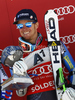 Winner Ted Ligety of USA celebrates his medal won in men giant slalom race of Audi FIS Alpine skiing World cup in Soelden, Austria. First race of men season 2011-2012 was held on Rettenbach glacier above Soelden, Austria, on Sunday, 23rd of October 2011.
