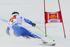 Yannick Bertrand of France skiing in Men Downhill race of Audi FIS alpine skiing World Cup in Val Gardena, Italy before the race was canceled. Downhill race of Men Audi FIS Alpine skiing World Cup 2011 / 2012, was held on Saturday, 17th of December 2011, on Saslong course in Val Gardena, Italy. 
