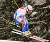 Johan Clarey of France skiing in Men Downhill race of Audi FIS alpine skiing World Cup in Val Gardena, Italy before the race was canceled. Downhill race of Men Audi FIS Alpine skiing World Cup 2011 / 2012, was held on Saturday, 17th of December 2011, on Saslong course in Val Gardena, Italy. 
