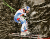 Carlo Janka of Switzerland skiing in Men Downhill race of Audi FIS alpine skiing World Cup in Val Gardena, Italy before the race was canceled. Downhill race of Men Audi FIS Alpine skiing World Cup 2011 / 2012, was held on Saturday, 17th of December 2011, on Saslong course in Val Gardena, Italy. 
