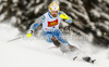 Andre Myhrer of Sweden skiing in first run of men slalom race of Audi FIS Alpine skiing World cup in Alta Badia, Italy. Men slalom race of Audi FIS Alpine skiing World cup was held on Gran Risa course in Alta Badia, Italy on Monday, 19th of December 2011.
