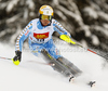 Mattias Hargin of Sweden skiing in first run of men slalom race of Audi FIS Alpine skiing World cup in Alta Badia, Italy. Men slalom race of Audi FIS Alpine skiing World cup was held on Gran Risa course in Alta Badia, Italy on Monday, 19th of December 2011.

