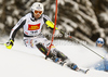 Fritz Dopfer of Germany skiing in first run of men slalom race of Audi FIS Alpine skiing World cup in Alta Badia, Italy. Men slalom race of Audi FIS Alpine skiing World cup was held on Gran Risa course in Alta Badia, Italy on Monday, 19th of December 2011.
