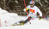 Manfred Moelgg of Italy skiing in first run of men slalom race of Audi FIS Alpine skiing World cup in Alta Badia, Italy. Men slalom race of Audi FIS Alpine skiing World cup was held on Gran Risa course in Alta Badia, Italy on Monday, 19th of December 2011.
