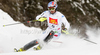 Manfred Moelgg of Italy skiing in first run of men slalom race of Audi FIS Alpine skiing World cup in Alta Badia, Italy. Men slalom race of Audi FIS Alpine skiing World cup was held on Gran Risa course in Alta Badia, Italy on Monday, 19th of December 2011.
