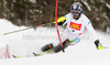 Cristian Deville of Italy skiing in first run of men slalom race of Audi FIS Alpine skiing World cup in Alta Badia, Italy. Men slalom race of Audi FIS Alpine skiing World cup was held on Gran Risa course in Alta Badia, Italy on Monday, 19th of December 2011.
