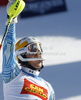 Fourth placed Andre Myhrer of Sweden reacts in finish of second run of men slalom race of Audi FIS Alpine skiing World cup in Alta Badia, Italy. Men slalom race of Audi FIS Alpine skiing World cup was held on Gran Risa course in Alta Badia, Italy on Monday, 19th of December 2011.
