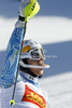 Fourth placed Andre Myhrer of Sweden reacts in finish of second run of men slalom race of Audi FIS Alpine skiing World cup in Alta Badia, Italy. Men slalom race of Audi FIS Alpine skiing World cup was held on Gran Risa course in Alta Badia, Italy on Monday, 19th of December 2011.

