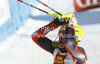 Fifth placed Ivica Kostelic of Croatia reacts in finish of second run of men slalom race of Audi FIS Alpine skiing World cup in Alta Badia, Italy. Men slalom race of Audi FIS Alpine skiing World cup was held on Gran Risa course in Alta Badia, Italy on Monday, 19th of December 2011.
