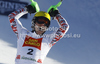 Winner Marcel Hirscher of Austria reacts in finish of second run of men slalom race of Audi FIS Alpine skiing World cup in Alta Badia, Italy. Men slalom race of Audi FIS Alpine skiing World cup was held on Gran Risa course in Alta Badia, Italy on Monday, 19th of December 2011.
