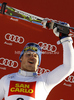 Second placed Giuliano Razzoli of Italy celebrates his medal won in men slalom race of Audi FIS Alpine skiing World cup in Alta Badia, Italy. Men slalom race of Audi FIS Alpine skiing World cup was held on Gran Risa course in Alta Badia, Italy on Monday, 19th of December 2011.

