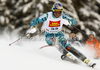 Aksel Lund Svindal of Norway skiing in first run of men slalom race of Audi FIS Alpine skiing World cup in Alta Badia, Italy. Men slalom race of Audi FIS Alpine skiing World cup was held on Gran Risa course in Alta Badia, Italy on Monday, 19th of December 2011.
