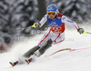 Marlies Schild of Austria skiing in first run of women slalom race of Audi FIS Alpine skiing World cup in Flachau, Austria. Women slalom race of Audi FIS Alpine skiing World cup, which replaced canceled Levi race, was held in Flachau, Austria on Tuesday, 20th of December 2011.
