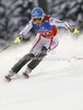 Marlies Schild of Austria skiing in first run of women slalom race of Audi FIS Alpine skiing World cup in Flachau, Austria. Women slalom race of Audi FIS Alpine skiing World cup, which replaced canceled Levi race, was held in Flachau, Austria on Tuesday, 20th of December 2011.
