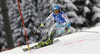 Tanja Poutiainen of Finland skiing in first run of women slalom race of Audi FIS Alpine skiing World cup in Flachau, Austria. Women slalom race of Audi FIS Alpine skiing World cup, which replaced canceled Levi race, was held in Flachau, Austria on Tuesday, 20th of December 2011.
