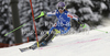Tina Maze of Slovenia skiing in first run of women slalom race of Audi FIS Alpine skiing World cup in Flachau, Austria. Women slalom race of Audi FIS Alpine skiing World cup, which replaced canceled Levi race, was held in Flachau, Austria on Tuesday, 20th of December 2011.
