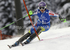 Tina Maze of Slovenia skiing in first run of women slalom race of Audi FIS Alpine skiing World cup in Flachau, Austria. Women slalom race of Audi FIS Alpine skiing World cup, which replaced canceled Levi race, was held in Flachau, Austria on Tuesday, 20th of December 2011.
