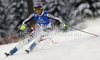 Maria Hoefl-Riesch of Germany skiing in first run of women slalom race of Audi FIS Alpine skiing World cup in Flachau, Austria. Women slalom race of Audi FIS Alpine skiing World cup, which replaced canceled Levi race, was held in Flachau, Austria on Tuesday, 20th of December 2011.
