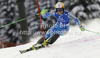 Therese Borssen of Sweden skiing in first run of women slalom race of Audi FIS Alpine skiing World cup in Flachau, Austria. Women slalom race of Audi FIS Alpine skiing World cup, which replaced canceled Levi race, was held in Flachau, Austria on Tuesday, 20th of December 2011.
