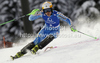 Therese Borssen of Sweden skiing in first run of women slalom race of Audi FIS Alpine skiing World cup in Flachau, Austria. Women slalom race of Audi FIS Alpine skiing World cup, which replaced canceled Levi race, was held in Flachau, Austria on Tuesday, 20th of December 2011.
