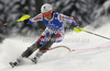 Nastasia Noens of France skiing in first run of women slalom race of Audi FIS Alpine skiing World cup in Flachau, Austria. Women slalom race of Audi FIS Alpine skiing World cup, which replaced canceled Levi race, was held in Flachau, Austria on Tuesday, 20th of December 2011.
