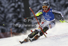 Christina Geiger of Germany skiing in first run of women slalom race of Audi FIS Alpine skiing World cup in Flachau, Austria. Women slalom race of Audi FIS Alpine skiing World cup, which replaced canceled Levi race, was held in Flachau, Austria on Tuesday, 20th of December 2011.
