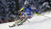 Anne-Sophie Barthet of France skiing in first run of women slalom race of Audi FIS Alpine skiing World cup in Flachau, Austria. Women slalom race of Audi FIS Alpine skiing World cup, which replaced canceled Levi race, was held in Flachau, Austria on Tuesday, 20th of December 2011.

