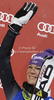 Second placed Maria Hoefl-Riesch of Germany celebrates her medal won in women slalom race of Audi FIS Alpine skiing World cup in Flachau, Austria. Women slalom race of Audi FIS Alpine skiing World cup, which replaced canceled Levi race, was held in Flachau, Austria on Tuesday, 20th of December 2011.
