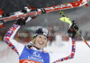 Winner Marlies Schild of Austria celebrates her medal won in women slalom race of Audi FIS Alpine skiing World cup in Flachau, Austria. Women slalom race of Audi FIS Alpine skiing World cup, which replaced canceled Levi race, was held in Flachau, Austria on Tuesday, 20th of December 2011.
