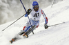 Jean-Baptiste Grange of France skiing in first run of men slalom race of Audi FIS Alpine skiing World cup in Flachau, Austria. Men slalom race of Audi FIS Alpine skiing World cup, which replaced canceled Levi race, was held in Flachau, Austria on Wednesday, 21st of December 2011.
