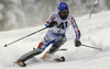 Jean-Baptiste Grange of France skiing in first run of men slalom race of Audi FIS Alpine skiing World cup in Flachau, Austria. Men slalom race of Audi FIS Alpine skiing World cup, which replaced canceled Levi race, was held in Flachau, Austria on Wednesday, 21st of December 2011.
