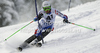 Steve Missillier of France skiing in first run of men slalom race of Audi FIS Alpine skiing World cup in Flachau, Austria. Men slalom race of Audi FIS Alpine skiing World cup, which replaced canceled Levi race, was held in Flachau, Austria on Wednesday, 21st of December 2011.
