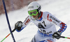 Steve Missillier of France skiing in first run of men slalom race of Audi FIS Alpine skiing World cup in Flachau, Austria. Men slalom race of Audi FIS Alpine skiing World cup, which replaced canceled Levi race, was held in Flachau, Austria on Wednesday, 21st of December 2011.
