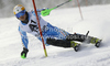 Jens Byggmark of Sweden skiing in first run of men slalom race of Audi FIS Alpine skiing World cup in Flachau, Austria. Men slalom race of Audi FIS Alpine skiing World cup, which replaced canceled Levi race, was held in Flachau, Austria on Wednesday, 21st of December 2011.
