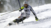 Fritz Dopfer of Germany skiing in first run of men slalom race of Audi FIS Alpine skiing World cup in Flachau, Austria. Men slalom race of Audi FIS Alpine skiing World cup, which replaced canceled Levi race, was held in Flachau, Austria on Wednesday, 21st of December 2011.
