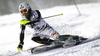 Fritz Dopfer of Germany skiing in first run of men slalom race of Audi FIS Alpine skiing World cup in Flachau, Austria. Men slalom race of Audi FIS Alpine skiing World cup, which replaced canceled Levi race, was held in Flachau, Austria on Wednesday, 21st of December 2011.
