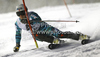 Kjetil Jansrud of Norway skiing in first run of men slalom race of Audi FIS Alpine skiing World cup in Flachau, Austria. Men slalom race of Audi FIS Alpine skiing World cup, which replaced canceled Levi race, was held in Flachau, Austria on Wednesday, 21st of December 2011.
