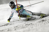 Marcus Sandell of Finland skiing in first run of men slalom race of Audi FIS Alpine skiing World cup in Flachau, Austria. Men slalom race of Audi FIS Alpine skiing World cup, which replaced canceled Levi race, was held in Flachau, Austria on Wednesday, 21st of December 2011.
