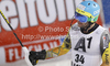 Trevor White of Canada reacts in finish of second run of men slalom race of Audi FIS Alpine skiing World cup in Flachau, Austria. Men slalom race of Audi FIS Alpine skiing World cup, which replaced canceled Levi race, was held in Flachau, Austria on Wednesday, 21st of December 2011.
