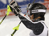 Felix Neureuther of Germany reacts in finish of second run of men slalom race of Audi FIS Alpine skiing World cup in Flachau, Austria. Men slalom race of Audi FIS Alpine skiing World cup, which replaced canceled Levi race, was held in Flachau, Austria on Wednesday, 21st of December 2011.
