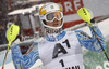 Second placed Andre Myhrer of Sweden reacts in finish of second run of men slalom race of Audi FIS Alpine skiing World cup in Flachau, Austria. Men slalom race of Audi FIS Alpine skiing World cup, which replaced canceled Levi race, was held in Flachau, Austria on Wednesday, 21st of December 2011.
