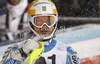 Second placed Andre Myhrer of Sweden reacts in finish of second run of men slalom race of Audi FIS Alpine skiing World cup in Flachau, Austria. Men slalom race of Audi FIS Alpine skiing World cup, which replaced canceled Levi race, was held in Flachau, Austria on Wednesday, 21st of December 2011.
