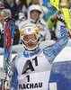 Second placed Andre Myhrer of Sweden reacts in finish of second run of men slalom race of Audi FIS Alpine skiing World cup in Flachau, Austria. Men slalom race of Audi FIS Alpine skiing World cup, which replaced canceled Levi race, was held in Flachau, Austria on Wednesday, 21st of December 2011.
