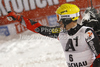 Winner Ivica Kostelic of Croatia reacts in finish of second run of men slalom race of Audi FIS Alpine skiing World cup in Flachau, Austria. Men slalom race of Audi FIS Alpine skiing World cup, which replaced canceled Levi race, was held in Flachau, Austria on Wednesday, 21st of December 2011.
