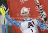 Second placed Andre Myhrer of Sweden celebrates his medal won in men slalom race of Audi FIS Alpine skiing World cup in Flachau, Austria. Men slalom race of Audi FIS Alpine skiing World cup, which replaced canceled Levi race, was held in Flachau, Austria on Wednesday, 21st of December 2011.
