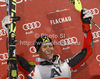 Winner Ivica Kostelic of Croatia celebrates his medal won in men slalom race of Audi FIS Alpine skiing World cup in Flachau, Austria. Men slalom race of Audi FIS Alpine skiing World cup, which replaced canceled Levi race, was held in Flachau, Austria on Wednesday, 21st of December 2011.
