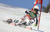 Viktoria Rebensburg of Germany skiing in first run of women giant slalom race of Audi FIS Alpine skiing World cup in Lienz, Austria. Women giant slalom race of Audi FIS Alpine skiing World cup was held in Lienz, Austria on Wednesday, 28th of December 2011.
