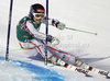 Elisabeth Goergl of Austria skiing in first run of women giant slalom race of Audi FIS Alpine skiing World cup in Lienz, Austria. Women giant slalom race of Audi FIS Alpine skiing World cup was held in Lienz, Austria on Wednesday, 28th of December 2011.
